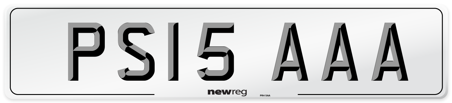 PS15 AAA Number Plate from New Reg